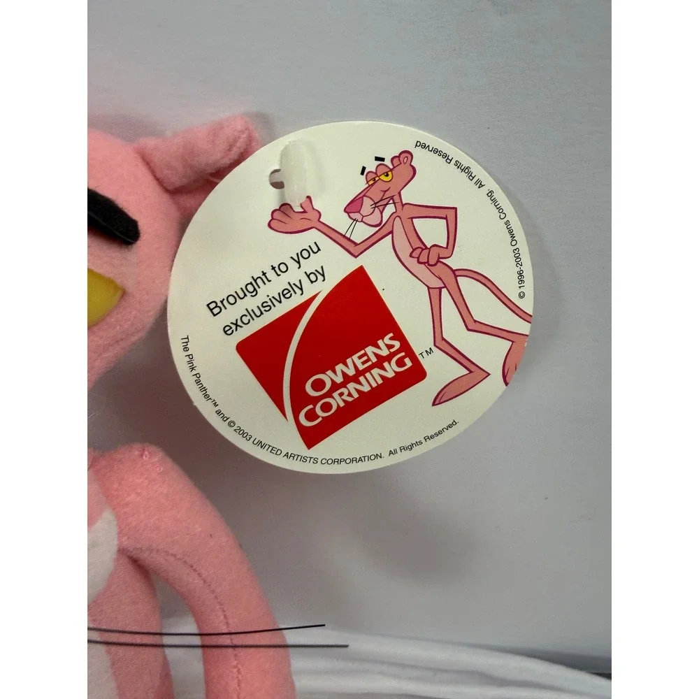 Vintage 2003 Pink Panther Owens Corning Plush Toy Collectible 11 inch NWT